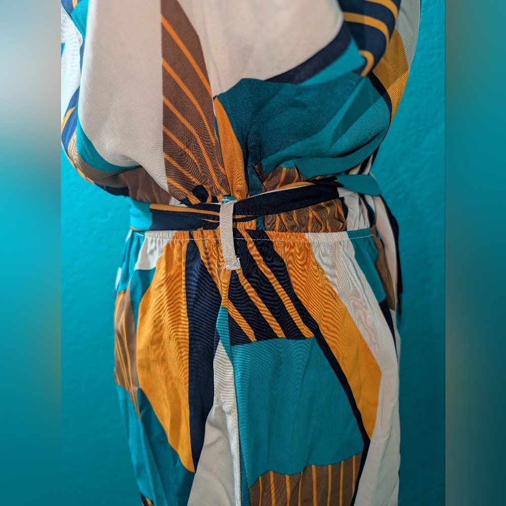 Geometric Patterned Romper Shorts - image 4